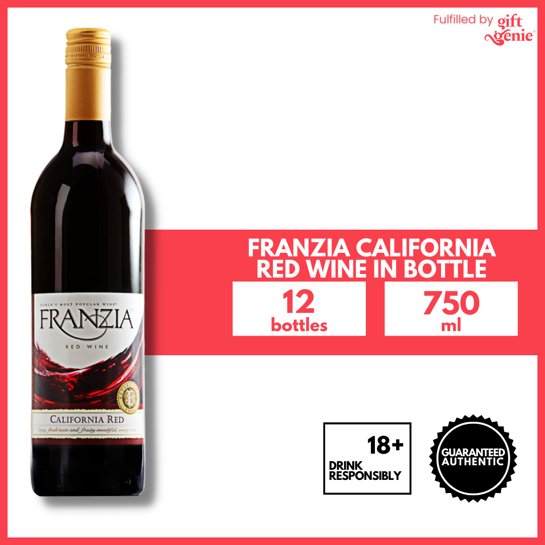 Franzia California Red in Bottle 750ml x 12 GiftGenie Curations